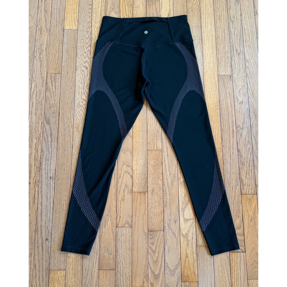 Lululemon Mapped Out Tights Leggings 12 High Rise‎ Seamless Womens